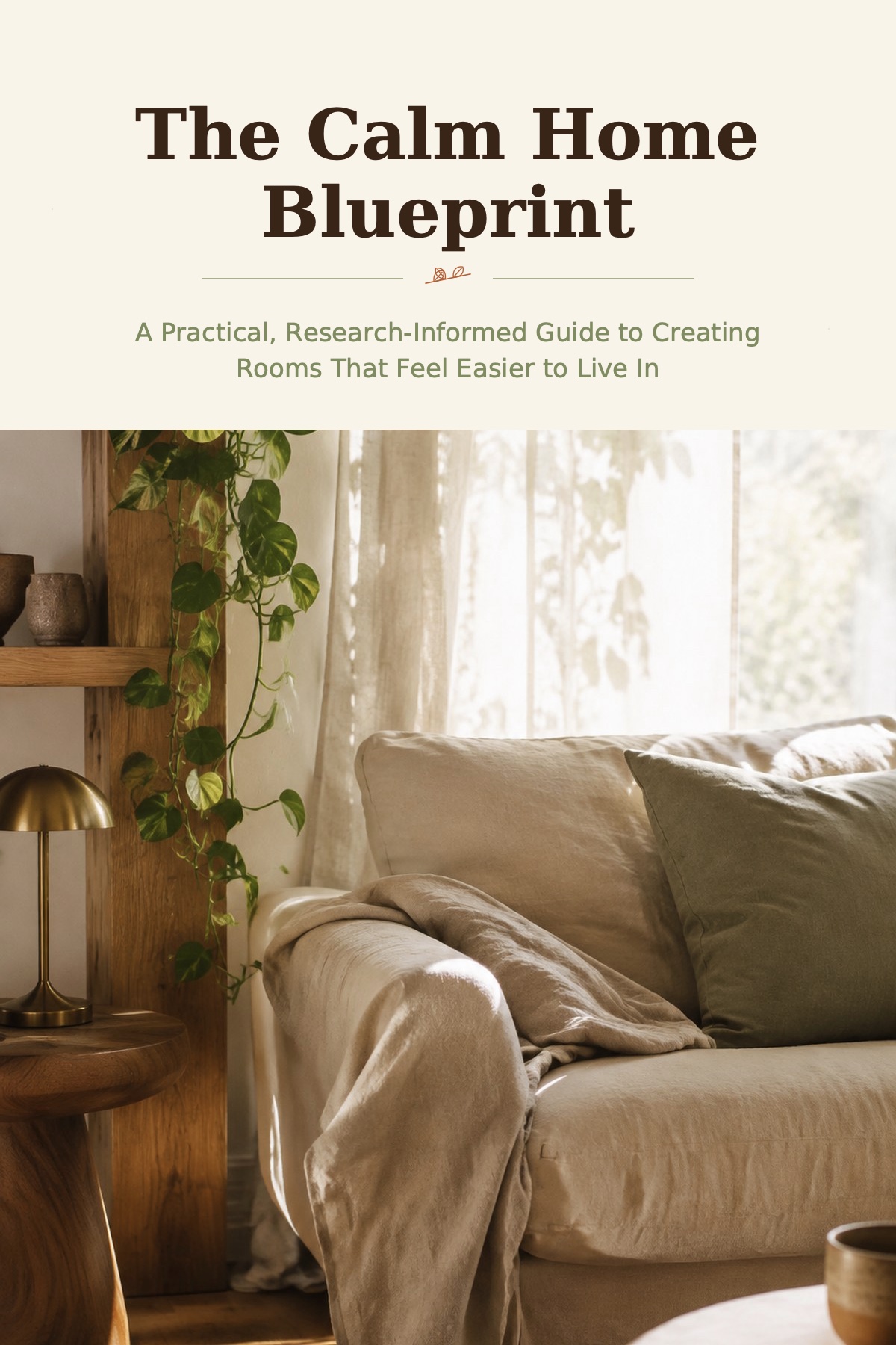Cover of The Calm Home Blueprint, a 20-page digital PDF guide